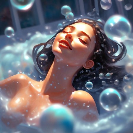 Девушка в воде арт