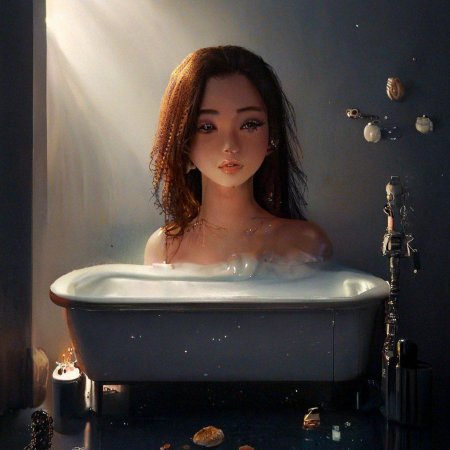 Красивая девушка в ванне
