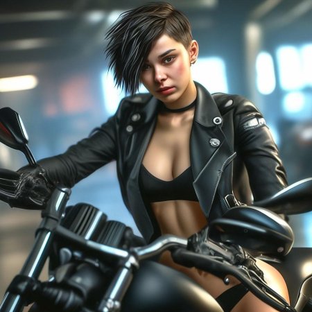 Мотоциклы будущего с девушками