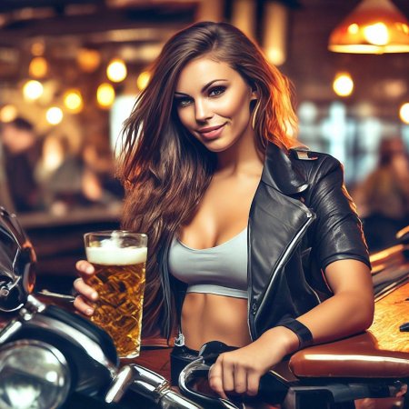 Девушка с пивом