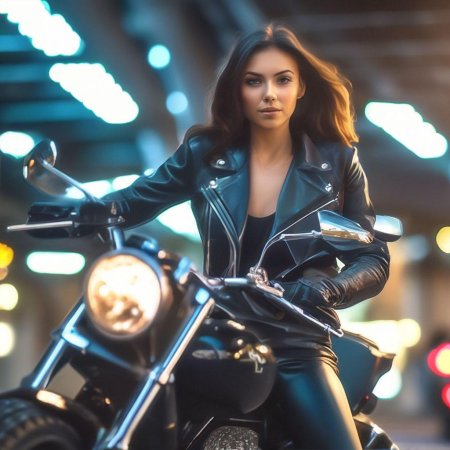Девушка и мотоцикл