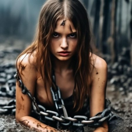 Девушка в цепях