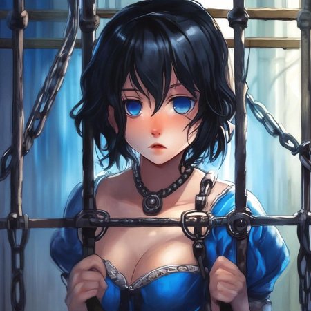 Девушка с черными волосами и голубыми глазами