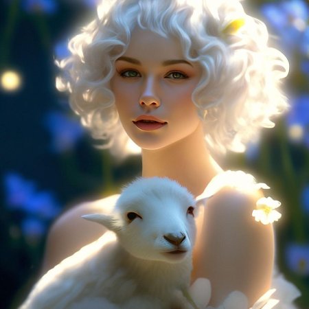 Девушка овечка