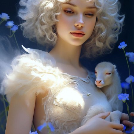 Девушка овечка