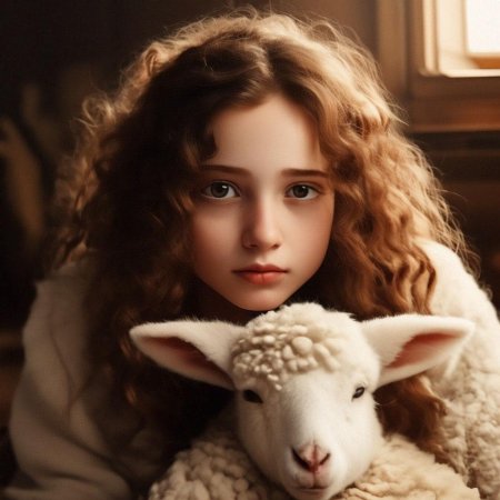 Девушка овечка