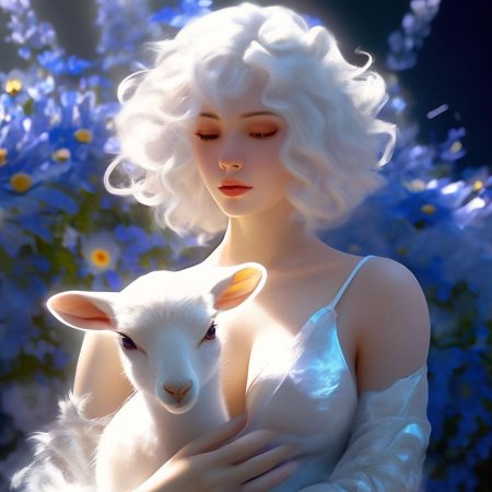 Девушка овечка