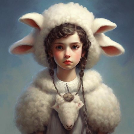 Девушка овечка