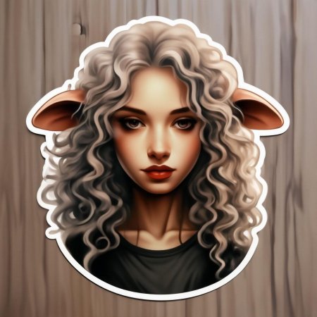 Стикер девушка