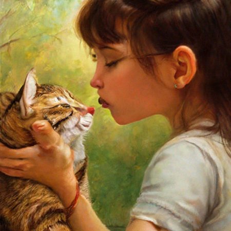 Человек с кошкой