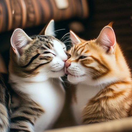 Целующиеся котики