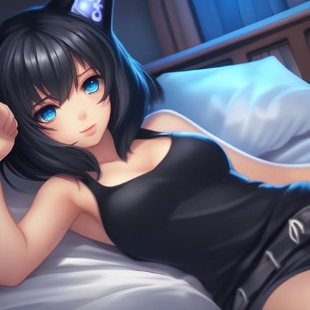 Аниме девочка черная