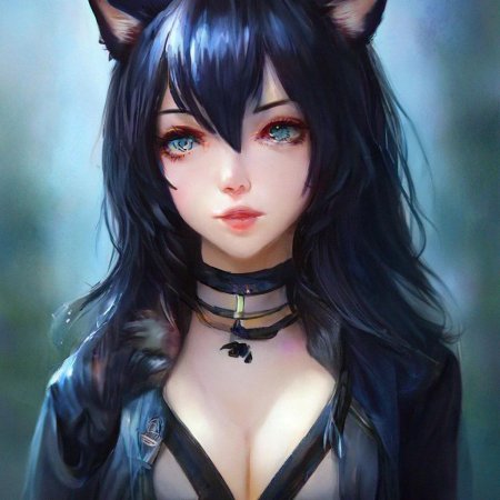 Девушка кошка