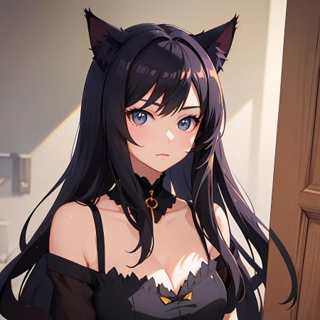 Аниме девушка кошка