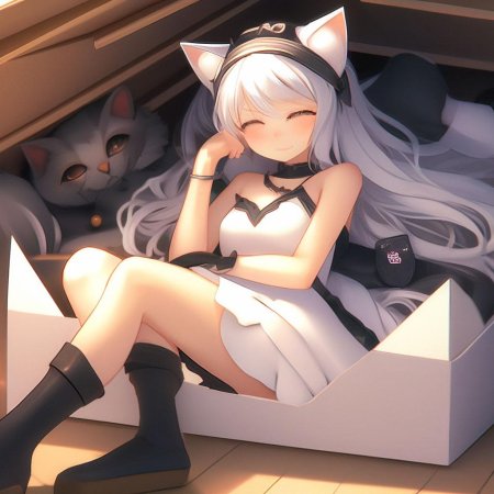 Аниме девочка кошка