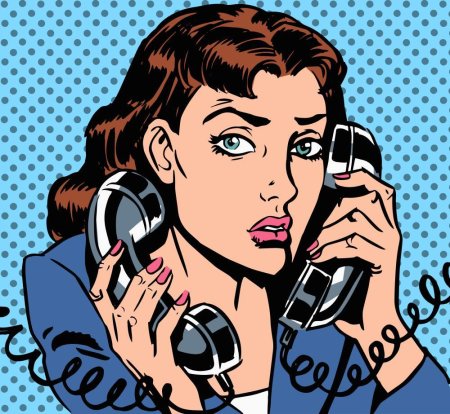 Девушка говорящая по телефону