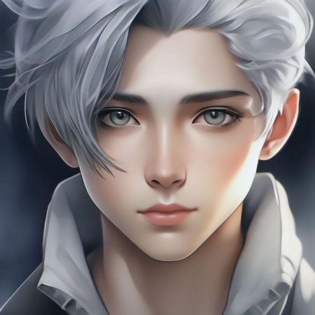 Парень с белыми волосами