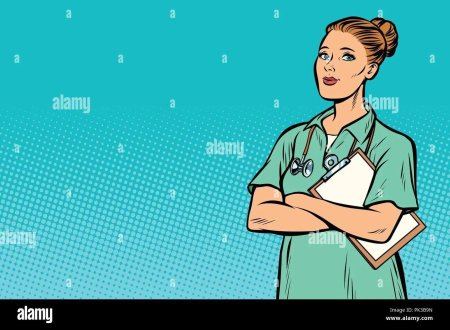 Поп арт врач женщина