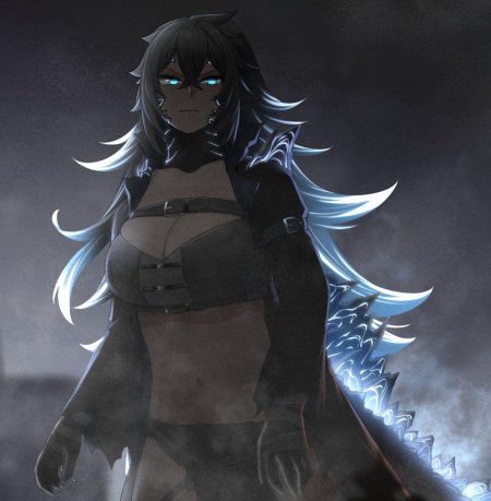 Monster girl аниме Godzilla