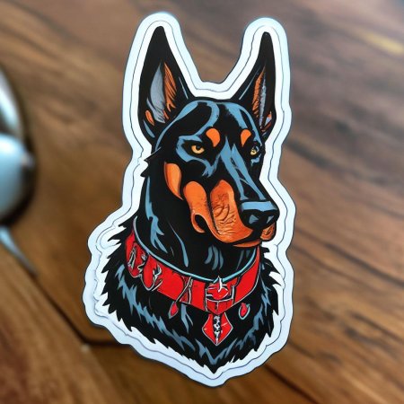 Наклейка доберман