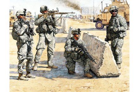 Master box сборная модель американский контрольный пункт в ираке (:)