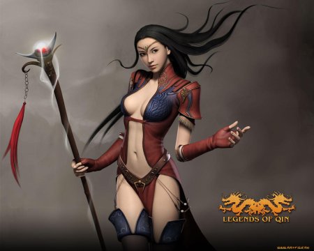 Девушка с посохом