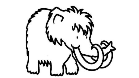 Мамонт раскраска