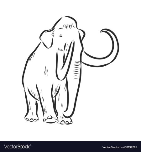 Мамонт трафарет