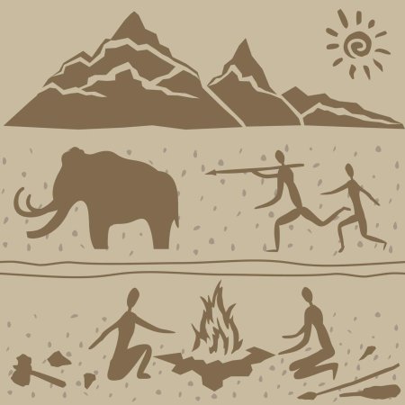 Петроглифы Кыргызстана вектор