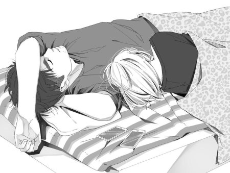 Аниме пара спит