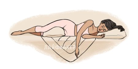 Человек лежит на боку