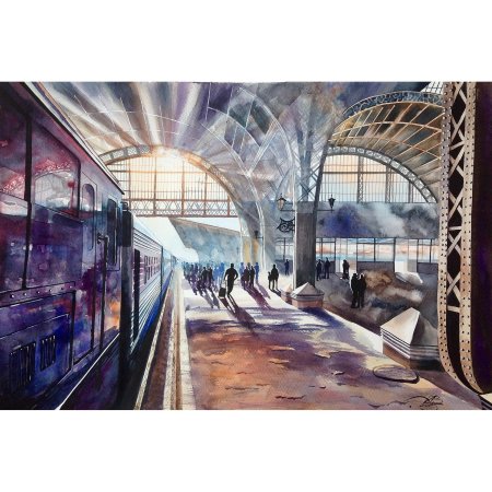 Вокзал рисунок