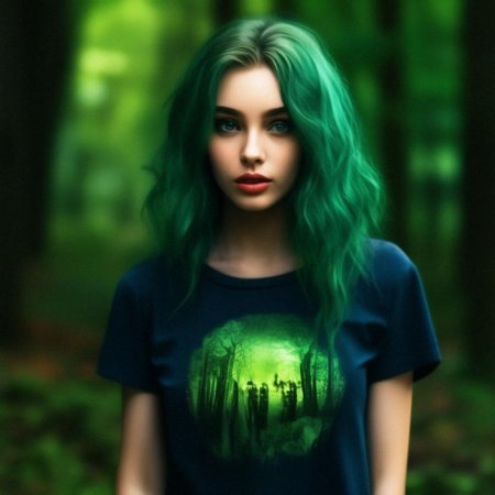 Волосы зеленые