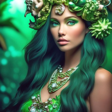 Ярко зеленые волосы