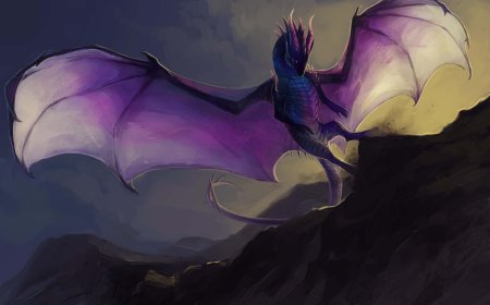 Фиолетовый дракон виверна