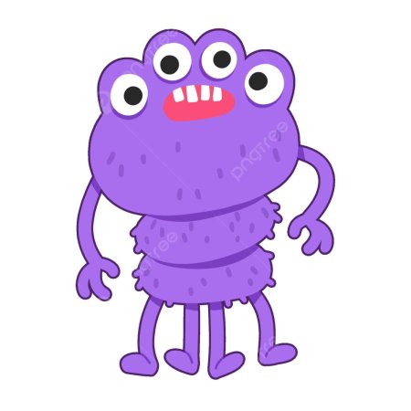 Фиолетовый инопланетянин из мультика