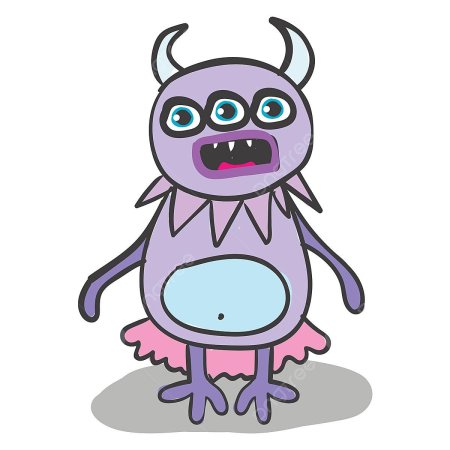 Монстр с фиолетовыми глазами