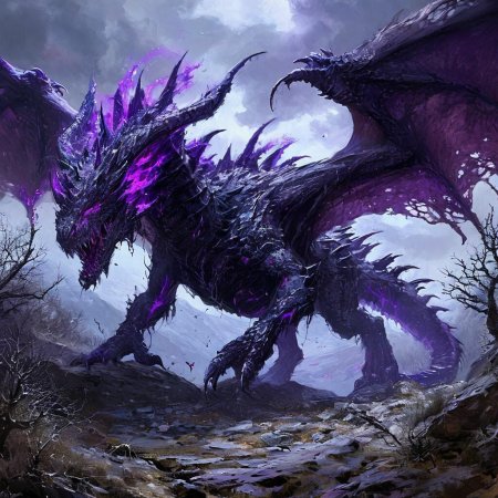 Фиолетовый дракон