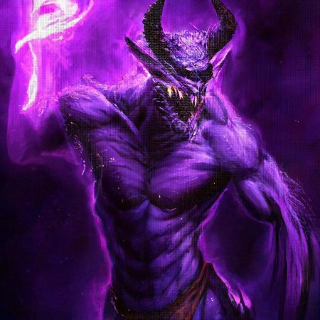 Демон с рогами