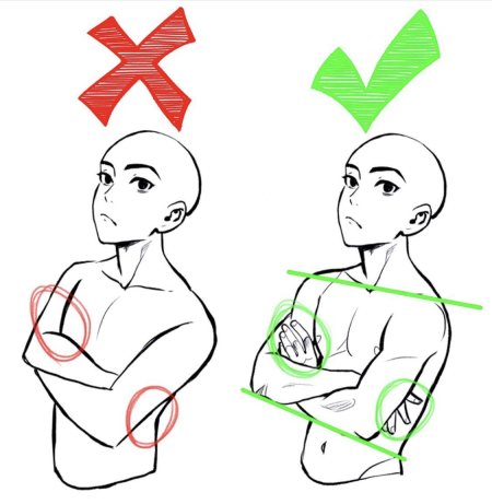 Скрещенные руки на груди референс