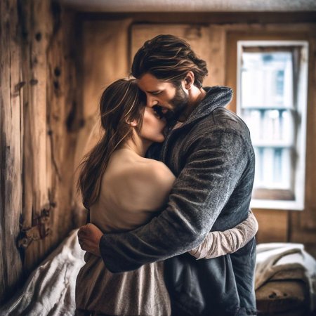 Мужчина обнимает женщину