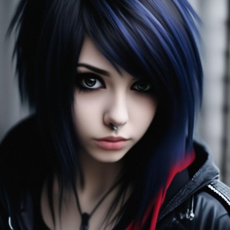 Красивая девушка эмо