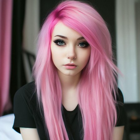 Розовые волосы