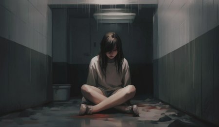 Грустная девушка