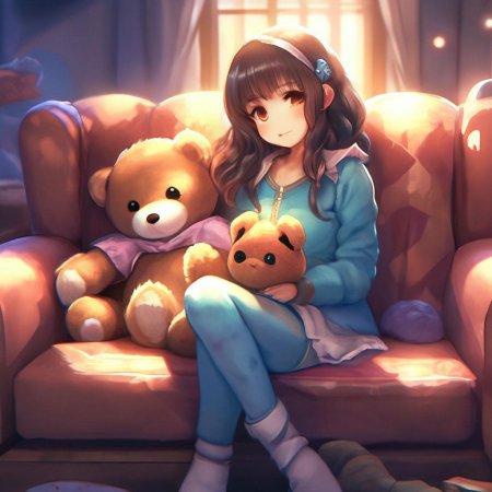 Девочка с мишкой