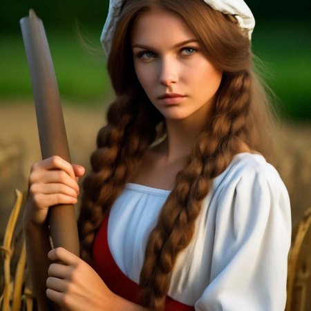 Девушка с косой