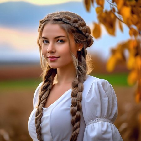 Девушка с косой