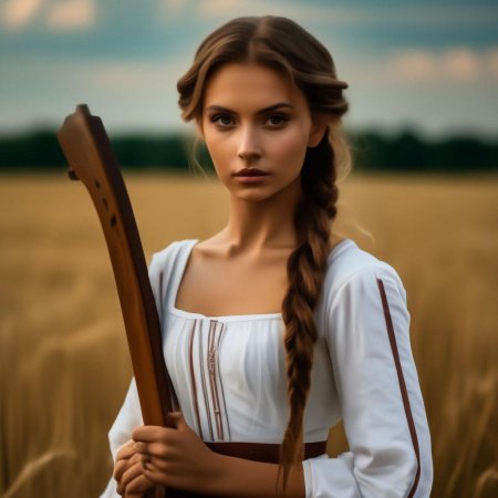 Женщина с косой