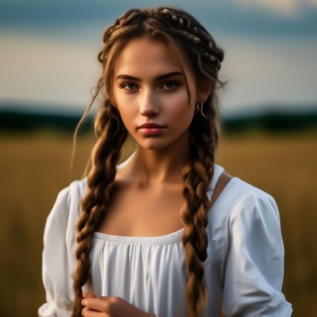 Girl with braid