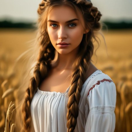 Красивые девушки с косичками